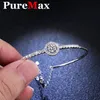 PureMax 05ct Diamond Brangles pour femmes Bracelet de mariage 925 Bijoux à main réglable en argent sterling 240416