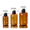 Opslagflessen 10 stks 100/200/300 ml lege Pet Cosmetic Jingle Cover Containers vloeistof grote capaciteit emulsies subbottle reisfles