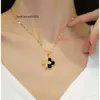 Fashional New Womens Designer Fashion Flowers Four-blad klaver Cleef hanger ketting goud kettingen sieraden