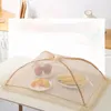 Table Cloth Oil Spills Vegetable Cover 50X70cm Anti-mosquito Dining Foldable Food For Storage Gold
