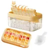 Baking Moulds Ice Tray With Lid 28 Cavity Cube Mold For Whiskey Cocktail Tea Coffee Maker Kitchen Essential Home Cafe Restaurant