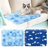 Pet Ice Pad Snow Animal Pattern Summer Dog Cooling Mat Sleeping Blanket For Bed Car T1R5 240416