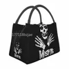 horror Punk Misfits Insulated Lunch Bags for Women Resuable Cooler Thermal Food Lunch Box Office 425R#