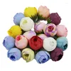 Fleurs décoratives (20pcs / paquet) Boulons de rose mélangés Vase à tête de fleur Vase Home Wedding Holiday Decoration Artificiel Fabriqué à la main