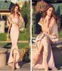 Robes de soirée rose 2016 avec appliques en or marocain caftan salut basse robe de soirée personnalisée Made3479918
