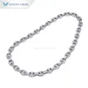 Tianyu Gems gelo para fora Jóias Hip Hop Chain Colar D Color Moissanite Diamonds Pure White Gold Cuban Link