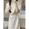 Ethnic Clothing 2024 Autumn Chinese Style Cheongsam Dress For Women Spring And Slim A-line Skirt Long Sleeved Medium Length Qipao