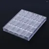 Storage Bottles 20 Grids Clear Nail Art Display Tray Glitter Rhinestone Decor Box Case