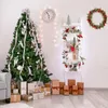 Decorative Flowers Christmas Leaf Vine Bendable Flexible Festive Faux Greenery Garland With Simulated For Home Party