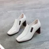 Scarpe eleganti con tacco coreano con tacco coreano da donna singola primavera e autunno tacchi alti.