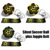 Silent Soccer Ball with Juggle Belt Indoor Sports Practice Silent Ball Foam Ball Size 35 Mute Bouncing Football Sports Toy 240416