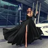 Sukienki koktajlowe dla kobiet eleganckie eleganckie solidne kolor długie rękaw V Szyja Maxi czerwona sukienka Vintage Formal ALINE PROM 240416