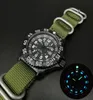 Les hommes regardent des montres militaires imperméables Imitation Tritium Luminous Chronograph Stop Luxury Nyon Nylon Plandinatre-bracettes 89487594082