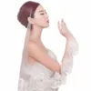 Dernière look de nouveaux voiles de mariée Ribb blanc Fr Lace Polyester Tulle Mariage Bride Headwear Wedding Hair Actures K2VJ # #