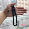 Black Agates Rosário Tasbih Presente Islam Misbaha Mans Onxy Prays Eid Ramadã Presente para homens 240402