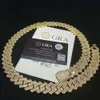 DEA Larghezza 18 mm Hip Hop ghiacciata S925 VVS VVS Collana a catena cubana moissanite