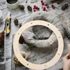 Decorative Flowers 5 Pcs Rings Wood Crafts Round Wreath Making Frames Simple Wooden Flower Garland