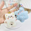 Plush Keychains Korean Style Kawaii Small Bear Plush Toy Cartoon Animal Pendant Keychain Cute Soft Stuffed Doll For Children Christmas Gift Y240415