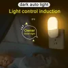 Lampy odcienie nocne światło nocne wtyczka amerykańska ac 85V-265V sypialnia dziecięca urocza toaleta korytarza Q240417