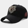 Casquette de baseball pour hommes Sports Hat Golf Chapeau coton Broderie Tiger Big Size Tamier Hat Hip Hop Fashion High Crown Structurée 240415