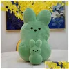 Party Favor 25 cm 15cm Peeps P Bunny Rabbit Peep Easter Toys Simation fylld Animal Doll för barn barn mjuka kudde gåvor gir drop otm5i