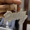 Sterling VVS Moissanit Anhänger Custom Lacking Doppelschicht Gold und Sier goldplattierter Hüft-Hop-Schmuck