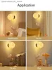 램프 음영은 달 벽 램프 침실 벽 램프 현대 우주 비행사 어린이 실내 램프 거실 복도 대기 벽 램프 Q240416