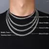 Chains Trendy Hip Hop Stainless Steel 7mm Width Cuba Link Thick Necklace For Men Women Jewelry Accessories Never Trust