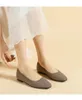 Casual Shoes Maggie's Walker Women Spring Squared-toe Slip-on Woven Knitted Flats Size 35-40