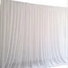 Party Decoration Wedding Stage Backdrops Romantic White Curtain With Purple Swags Sequins Fast Delivery