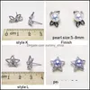 Schmuckeinstellungen Großhandel Pearl Stud Ohrringe S925 Sier Ohrring DIY für Frauen Blume Zirkon Mädchen Geschenk 12 Drop Lieferung Dhgarden Dhvxq