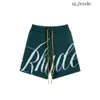 Мужские брюки Rhude Shorts Men Short Designer Summer Fashion Drying Короткая высокая качественная уличная одежда повседневная хип -хоп -пляж Спортивная одежда мужские короткие шаги 44K119 5088