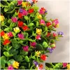 Flores decorativas grinaldas colorf corajas artificiais penduradas guirlanda floral para a porta da frente janela de decoração de fazenda Drop de dhij6