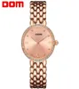 Dom Women Steel Watch Luxury Dress Fashion Fashion Quartz Wristwatch Classic Crystal Goldブレスレット女性時計時計G1235G7M8188482