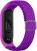 2024 Correia de laço trançado para Xiaomi Mi Banda 7/6/5/4/3, Pulseira de substituição esportiva elástica de nylon ajustável para a banda Xiaomi 8