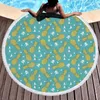 Handduk sommarfrukt ananas microfiber rund strand färgglad tjock kast bad solbad yogamat simning sjal 150 150 cm