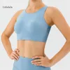 Crop Women Lu Align Top Traceless Racerback Yoga Black Sports Bh Sexig Gym Tank Topps Träning Fiess Dry Cami S Lemon Gym Running Workout