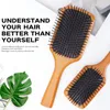 For Aveda Wooden Anti-Static Air Cushion Hair Brush Scalp Massage Wet Curly Detangle Comb Styling Tools for Women Home Salon 240411