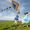 Facile volare!Grande colorato Kite Kite coda lunga nylon all'aperto 30m surf kid kid kid with kites outdoor line per bambini y240416