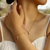 Pulseira de link Bracelete semicolon para mulheres cadeia de clipes de papel de saúde de saúde mental jóias de ansiedade inspiradora de depressão