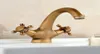 Antique Faucet and Cold Water Crane Bronze Brushed Sink Faucet Black Bathroom Swan Vintage Basin Sink Mixer Crane6913035