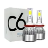 자동차 헤드 라이트 C6 LED 72W 7600LM COB 헤드 램프 BBS H1 H3 H4 H7 H11 880 9004 9005 9006 9007 스타일 조명 드롭 배달 모바일 MOT M DHFNH