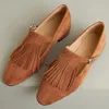 Chaussures décontractées pour femmes en cuir en cuir en cuir talon
