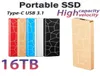 محركات الأقراص الصلبة الخارجية M2 SSD Mobile Solid State Drive 16tb جهاز تخزين الكمبيوتر المحمول USB 30 DISK8080981