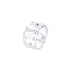 Ringos de aglomerados de designer Lady Alta Version Love Coração anel em forma de coração Branco revestido de prata grossa Inspance a anel de amor simples