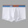 Underpants Uomini sexy sciolti di cotone puro medio aspirante Bulge biancheria intima Shorts Bikers Slipocali