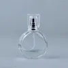 Storage Bottles 25 ML Perfume Bottle Empty Glass Cosmetic Atomizer Acrylic Lid Transparent Portable Spray Refillable Scent-Bottle 10 Pcs