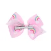 Children's fashion hairpin 6 pieces a set of European and American popular dovetail bow paper card headwear