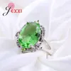 Pierścienie klastrowe Rozmiar 6-10 Moda Cubic Zirconia dla kobiet 925 Srebrna srebrna oprawa weselna Kobieta Crystal Ring Akcesoria