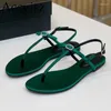 Sandals Fashionable Real Leather Clip Toe Flat Women's Solid Color Narrow Band Back Strap Sandalias Summer Versatile Roman Shoes